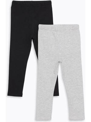 Lcw Kids Beli Lastikli Basic Kız Çocuk Tayt 2'li