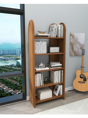 Dekoratif 5 Raflı Kitaplık Modern Kitaplık Kütüphane Organizer