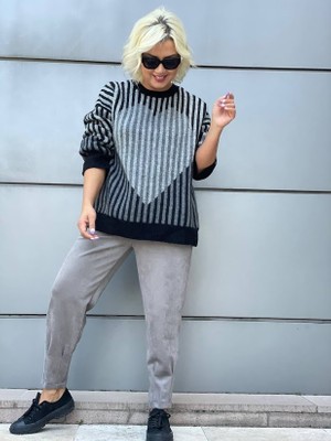 Leilaa Rvr Paça Pensli Süet Pantolon