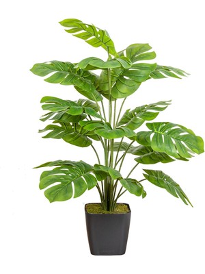 Tekno Trust Yapay Deve Tabanı Bitkisi (Monstera Ağacı) 18 Yapraklı Yeşil 70 Cm.