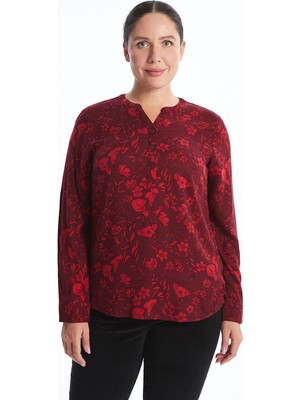 Lcw Grace Baskılı Kaçık Yaka Desenli Kadın Bluz