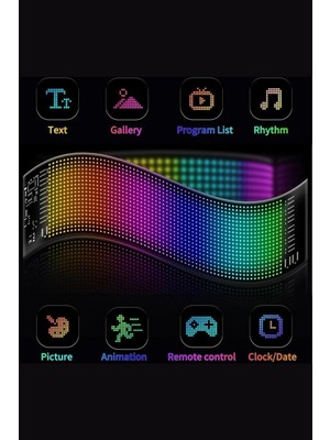 Wearfitpro LED Matrix Panel Dijital Ekran Kumandalı App Kontrollü LED Ekran