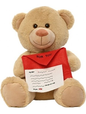 Mavi Su Dünyası Peluş Mektuplu Ayıcık 45 cm