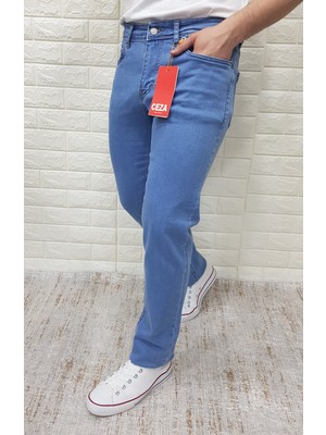 Ceza Denim Erkek Slim Fit Açık Mavi Esnek Likralı Kot Pantolon (508)