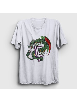 Presmono Unisex Beyaz Dragon Deep Purple Rock T-Shirt