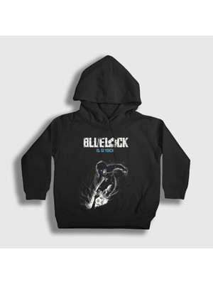 Presmono Unisex Çocuk Siyah Isagi Yoichi Futbol Soccer Anime Bluelock Kapüşonlu Sweatshirt