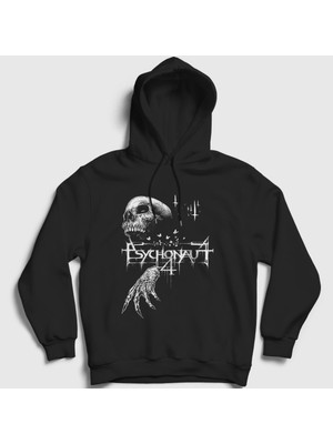 Presmono Unisex Siyah Godmachine Psychonaut 4 Kapüşonlu Sweatshirt