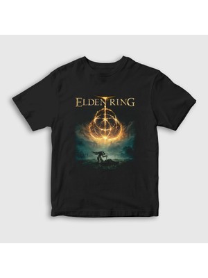 Presmono Unisex Çocuk Siyah Vyke Oyun Elden Ring T-Shirt