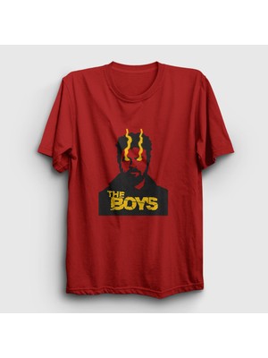 Presmono Unisex Kırmızı Eyes Billy Butcher The Boys T-Shirt