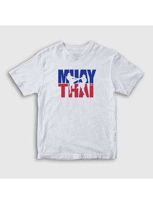 Presmono Unisex Çocuk Beyaz Mma Ufc Muay Thai T-Shirt