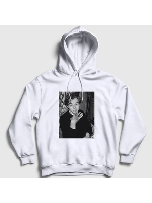 Presmono Unisex Beyaz Young Leonardo Dicaprio Kapüşonlu Sweatshirt