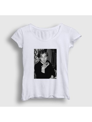 Presmono Kadın Beyaz Young Leonardo Dicaprio T-Shirt