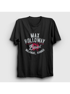 Presmono  Siyah Blessed Mma Ufc Max Holloway T-Shirt