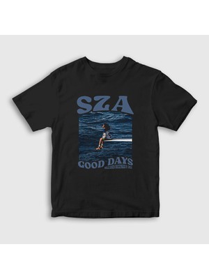 Presmono  Çocuk Siyah Good Days Müzik Sza T-Shirt