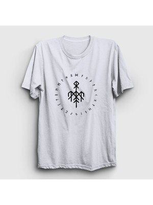 Presmono  Beyaz Logo Wardruna T-Shirt