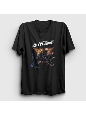 Presmono  Siyah Oyun Star Wars Outlaws T-Shirt