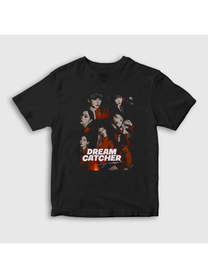 Presmono  Çocuk Siyah Band K Pop Dreamcatcher T-Shirt