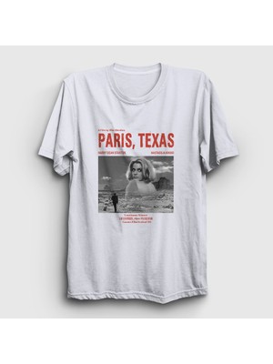 Presmono  Beyaz Poster Film Paris Texas T-Shirt