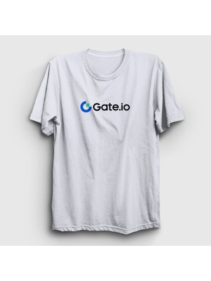 Presmono  Beyaz Logo Bitcoin Blockchain Gate Io T-Shirt