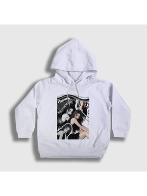 Presmono Unisex Çocuk Beyaz Sakura K Pop Le Sserafim Kapüşonlu Sweatshirt