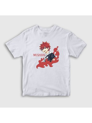 Presmono  Çocuk Beyaz Musashi Anime Orient T-Shirt
