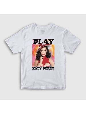 Presmono  Çocuk Beyaz Play Müzik Katy Parry T-Shirt