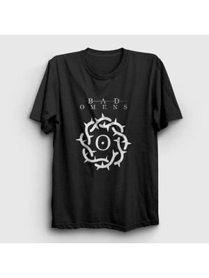 Presmono  Siyah Logo Rock Müzik Bad Omens T-Shirt