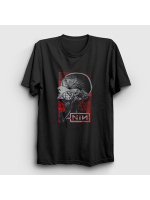 Presmono  Siyah Poster Rock Nin Nine Inch Nails T-Shirt