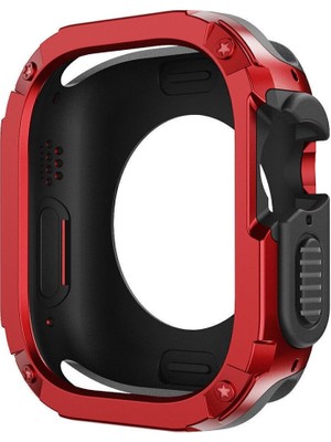 Apple Watch 9/8/se/7/6/5/4 Seri Uyumlu 44MM/45MM Akıllı Saat Çift Katman Armor Kasa Koruyucu Çerçeve