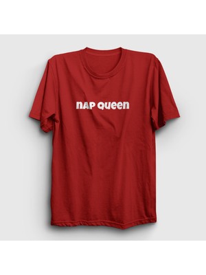 Presmono  Kırmızı Nap Queen Hediye Uykucu Prenses T-Shirt