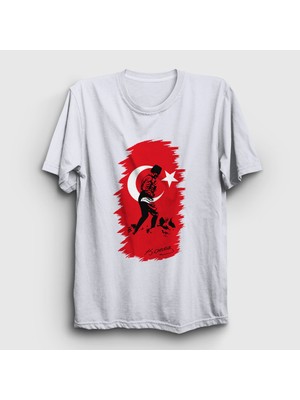 Presmono  Beyaz 19 Mayıs 29 Ekim 10 Kasım Atatürk Kocatepe T-Shirt