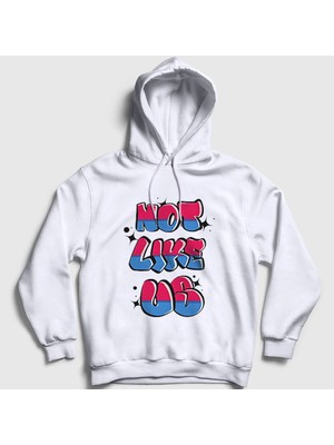 Presmono Unisex Beyaz Not Like Us Müzik Kendrick Lamar Kapüşonlu Sweatshirt