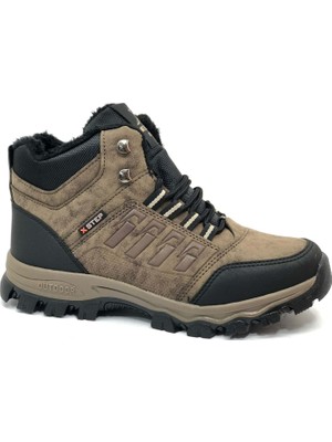 Kocamanlar Ayakkabı Kocamanlar Xstep X6 Trekking Outdoor Ortopedik Erkek Bot Vizon Renkli Kaymaz Taban Özellikli