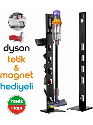 Dyson Uyumlu Antrasit Gri Renk Dikey Süpürge Standı V15-V12-V11-V10-V8 Bütün Dyson Modelleriyle Uyumlu