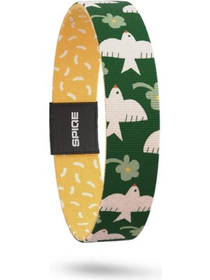 Nature And Peace - Geri Dönüşümlü Unisex Elastik Baskılı Bileklik ve Hatırlatıcı Kart