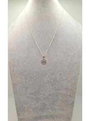 Han Ticarethane Gümüş Renk Kova Burcu Model Kolye