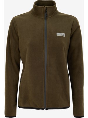 Discovery Expedition Düz Haki Kadın Polar Sweatshırt D4WL-SWT3928