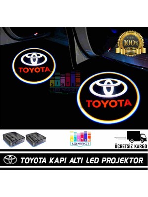 Femex Toyota Araçlar Için Pilli Yapıştırmalı Kapı Altı LED Logo
