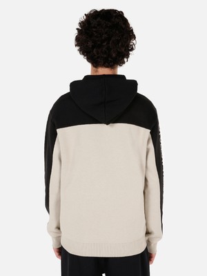 Colin's Normal Kesim Kapüşonlu Baskılı Siyah Erkek Sweatshirt CL1070813 CL1070813_Q1.V2_BLK