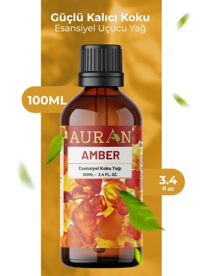 Amber Esansiyel Uçucu Koku Yağı Difüzör Esansı Buhurdanlık Yağı Aromaterapi Yağı 100ml
