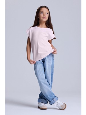Babokah (Kids Girl) Kısa Kol Boxy Organik Pamuk Tshirt