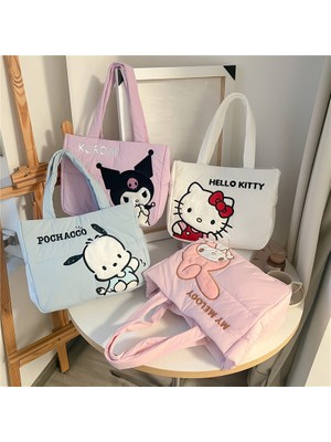 Syoosniq Japon Sanrio Çanta Omuzdan Askili Çanta Karikatür Sevimli Taşınabilir Tote Çanta Kız Kalp Banliyö Çantası Aşağı Çanta (Yurt Dışından)