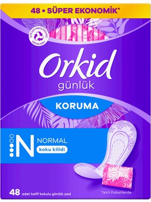 Orkid Günlük Ped Günlük Koruma Dev Ekonomi Paketi 48 Ped (Tekli Paketlerde)