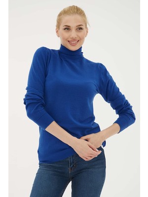 Fashion Friends Standart Fit Balıkçı Yaka Triko Kazak Bayan Kazak 24K0780K1
