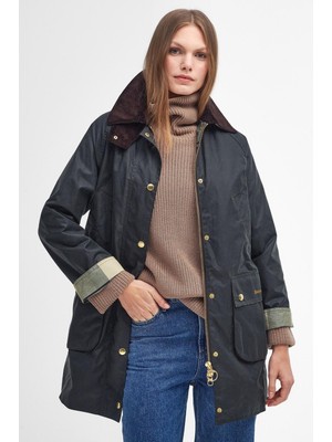 Barbour Long Beadnell Yağlı Ceket SG51 Sage-Ancient