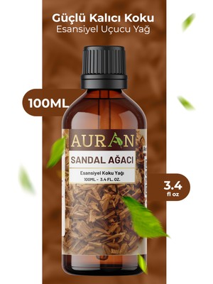 AURAN 100ml Sandal Ağacı Esansiyel Koku Yağı Buhurdanlık ve Oda Difüzörleri için Özel
