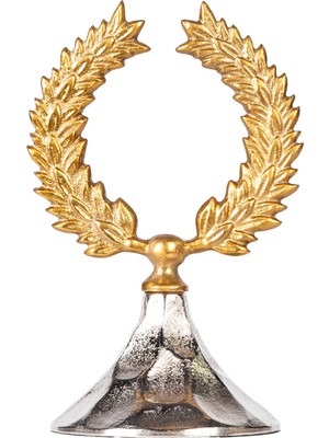 Tekno Trust Metal Dekor Çelenk Gold-Gümüş 16X14X25 Cm.