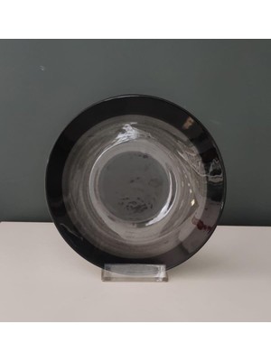 Galeri Kristal 19 cm Çukur Tabak Siyah 1 Adet