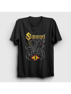 Presmono Unisex Siyah Sauron 2 Yüzüklerin Efendisi Lord Of The Rings T-Shirt