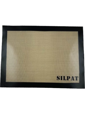 Profesyonel Yanmaz Yapışmaz Yıkanabilir Siyah Silikon Pişirme Matı - - 30cmx40cm